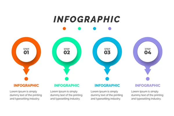 Visualisierung Von Geschäftsdaten Prozessdiagramm Abstrakte Elemente Des Diagramms Diagramm Mit — Stockvektor