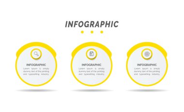 Bilgi elemanları veri görselleştirme vektör tasarım şablonu. Adımlar, seçenekler, iş süreci, iş akışı, diyagram, akış şeması, zaman çizelgesi, pazarlama simgeleri, bilgi grafikleri için kullanılabilir.