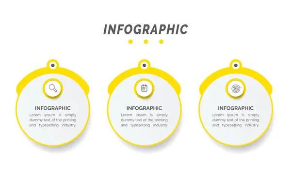 Infographic Elements Data Visualization Vector Design Template Can Used Steps — Vetor de Stock