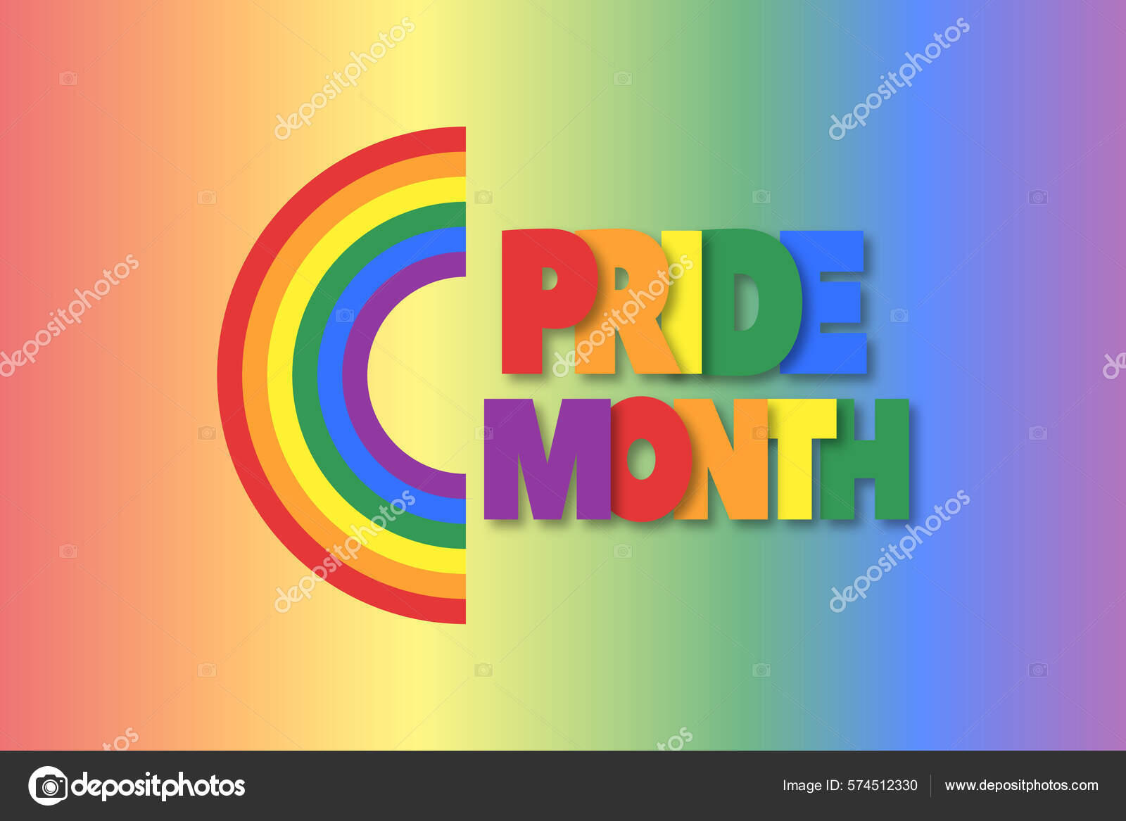 Pride Month 2022 2023 2024 Lgbtq Pride Flag Colours Rainbow Stock