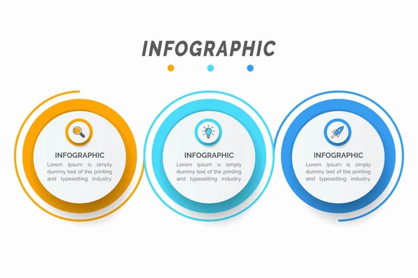 Business Data Visualization Process Chart Abstract Elements Graph Diagram Steps — Stockvektor