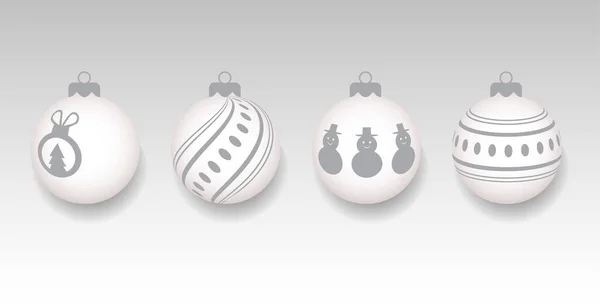 幾何学的なモチーフとシンプルなクリスマスシームレスパターン 雪の結晶と異なる装飾を持つ円 魔法の自然ファンタジー降雪テクスチャ装飾デザイン — ストックベクタ