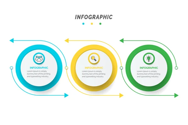 Business Data Visualization Process Chart Abstract Elements Graph Diagram Steps — Vetor de Stock