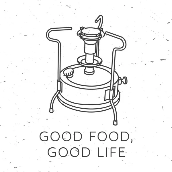 Gutes Essen Gutes Leben Leben Lieben Reisen Vektorillustration Konzept Für — Stockvektor