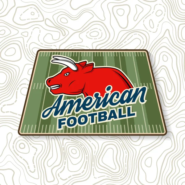 Futebol Americano Rugby Clube Adesivo Patch Bordado Vector Conceito Para —  Vetores de Stock