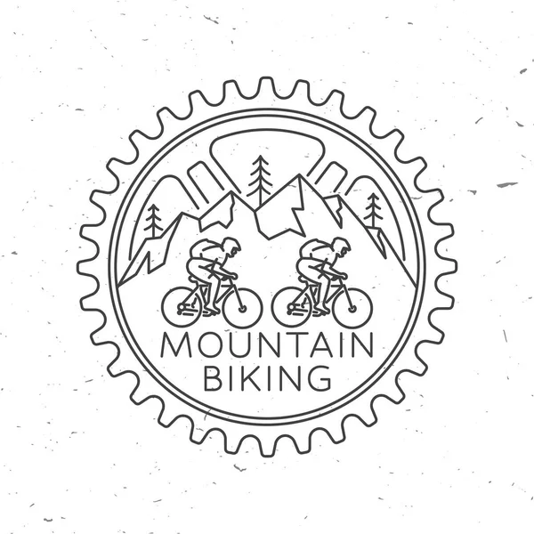Set Mountain Bikings Clubs Vector Illustration Concept Shirt Logo Print — Archivo Imágenes Vectoriales