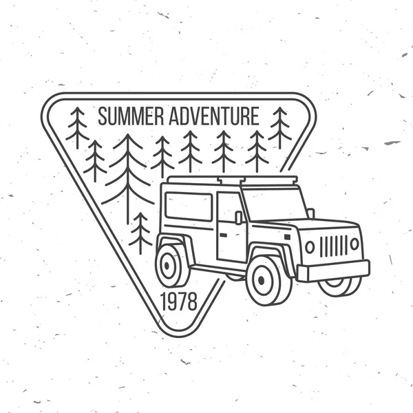 Summer Adventure Vector Illustration Concept Shirt Logo Print Stamp Tee — Image vectorielle