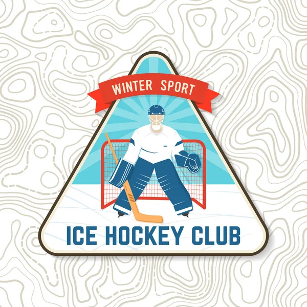Логотип Хоккейного Клуба Вышивка Значка Концепция Рубашки Логотипа Печати Печати — стоковый вектор