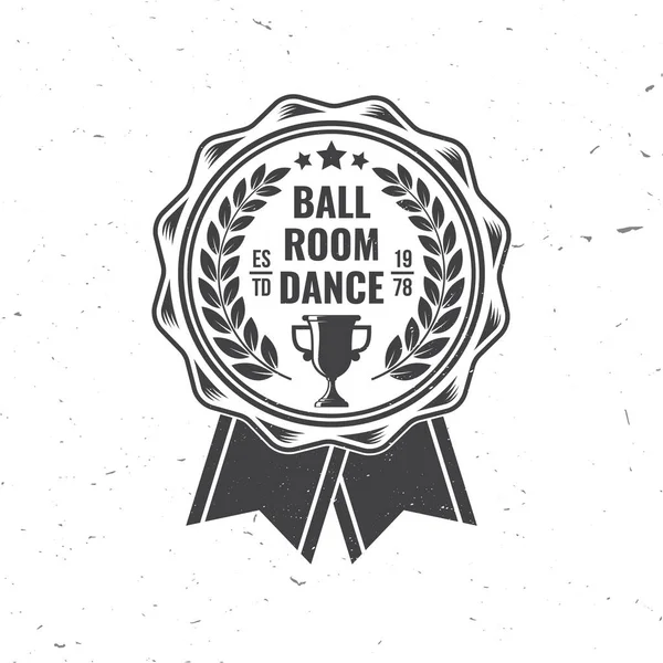Ballroom Dance Club Logo Badge Design Концепция Рубашки Логотипа Печати — стоковый вектор