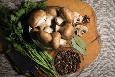 taze mantarlar, taze şampiyonlar, dilimlenmiş, kral şampiyonları, mantarlar, kahverengi şampiyonlar