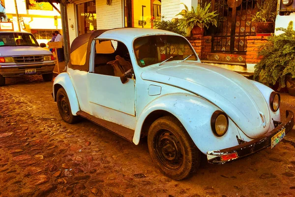 Puerto Vallarta Mexico February 2017 Vintage Old European Car Home — Stock Photo, Image