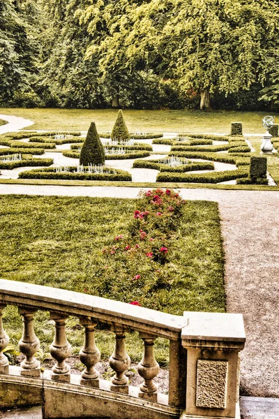 Wassenaar Nederländerna November 2020 Klassisk Elegant Slottstrappa Utanför Anlagda Trädgårdarna — Stockfoto