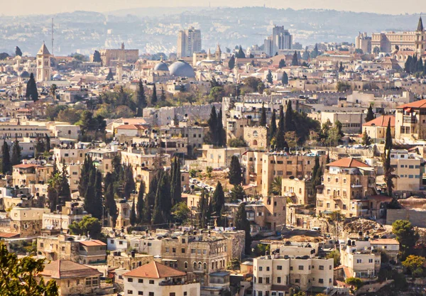 Jerusalem Israel November 2010 Blick Von Einem Hügel Auf Die — Stockfoto