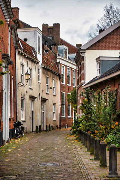 Amersfoort Holandia Października 2020 Ulica Holenderskim Historycznym Średniowiecznym Miasteczku Typowymi — Zdjęcie stockowe