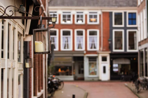 Den Haag Niederlande Januar 2021 Eine Fassadenlaterne Hängt Einer Typisch — Stockfoto