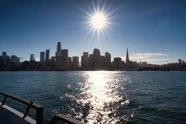 Sausalito United States February 2020 Silhouette Panoramic View Skyline San — Stock Photo, Image