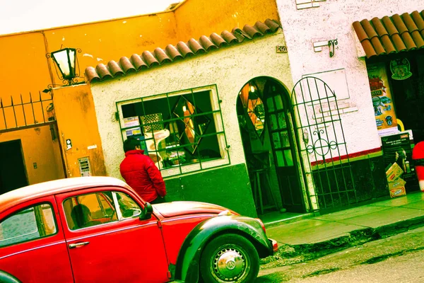 Lima Peru August 2010 Vintage Beetle Car Has Been Parked — Stock Photo, Image