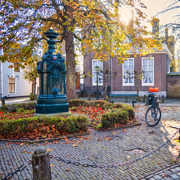 Wassenaar Netherlands November 2020 Old Historic Water Pump Standing Square — Stock Photo, Image