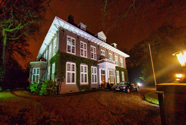 Hague Netherlands January 2008 Well Illuminated Elegant Expensive Historic European — Stock Photo, Image