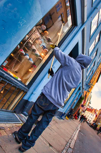 Copenhagen Denmark May 2010 Trendy Street Hip Millenials Historic Colorful — Stock Photo, Image