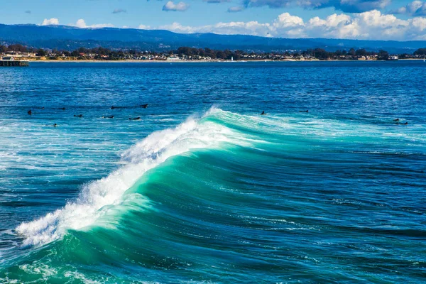 Santa Cruz Usa Januari 2013 Surfinghuvudstad Usa Bara Den Modigaste — Stockfoto