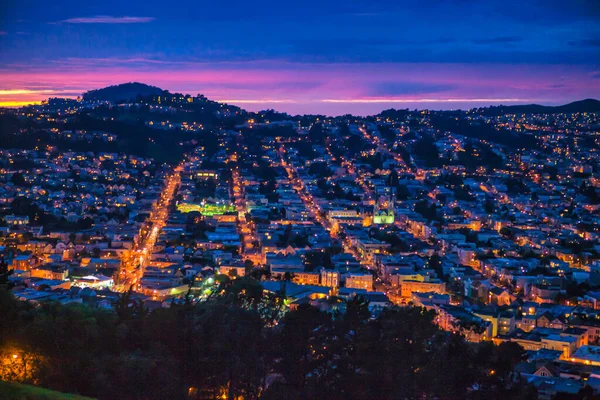 San Francisco Usa Januari 2013 Bernal Höjder Kulle Erbjuder Fantastisk — Stockfoto