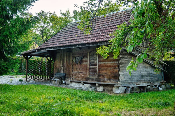 Alex France September 2020 French Wooden Barn Cabin Countryside Surrounded — Stock Photo, Image