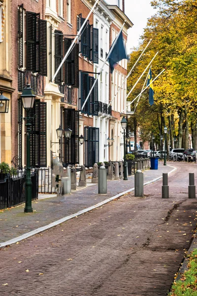 Haia Holanda Outubro 2020 Lange Voorhout Uma Faixa Majestosa Centro — Fotografia de Stock