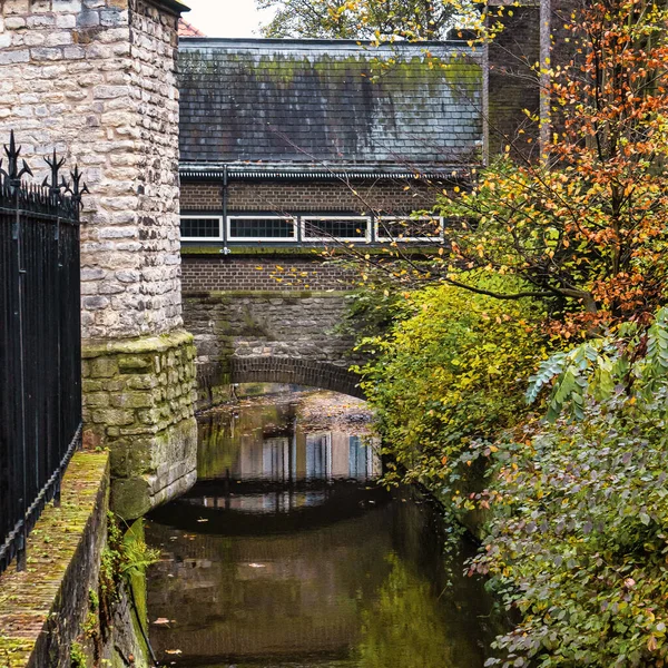 Gouda Netherlands November 2020 Windows Old Dutch Houses Buildings Overlooking — Stock Photo, Image