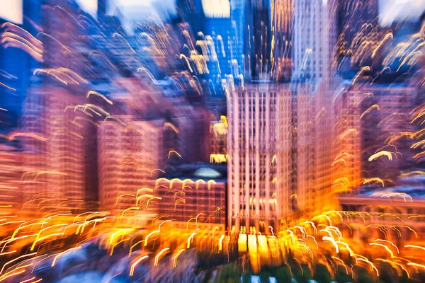 The skyline and skyscrapers of chicago at night — Fotografia de Stock