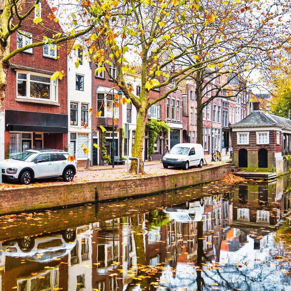 Gouda Niederlande November 2020 Eine Typische Idyllische Ansicht Einer Holländischen — Stockfoto