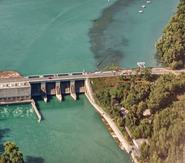 Barrage Verbois Γαλλία Σεπτεμβρίου 2021 Υδροηλεκτρική Εγκατάσταση Φράγμα Ελβετικό Ποταμό — Φωτογραφία Αρχείου