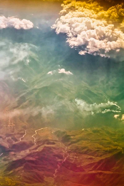 Лима Перу Августа 2010 Года Воздушный Вид Горы Перу Анды — стоковое фото