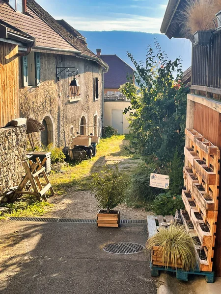 2021年9月7日 フランスのメントン ベルナール 中世フランスの田舎の村やアルプスの町の家 — ストック写真