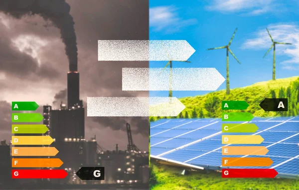 Transición Energética Los Combustibles Fósiles Energía Verde —  Fotos de Stock