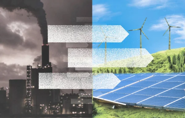 Transición Energética Los Combustibles Fósiles Energía Verde —  Fotos de Stock