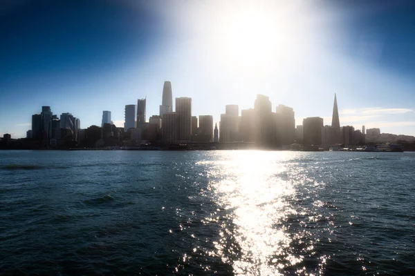 Sausalito United States February 2020 Silhouette Panoramic View Skyline San — Stock Photo, Image