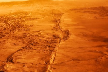 Hanford, ABD - 13 Ekim 2013: Birçok depremin San Andreas fay hattı nedeni kurumuş düzlüklerde gözle görülür şekilde iyi.