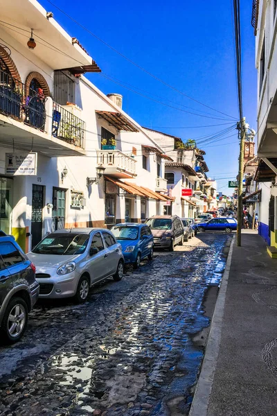 Puerto Vallarta Mexico Februari 2017 Kleine Oude Kasseiwegen Van Oude — Stockfoto