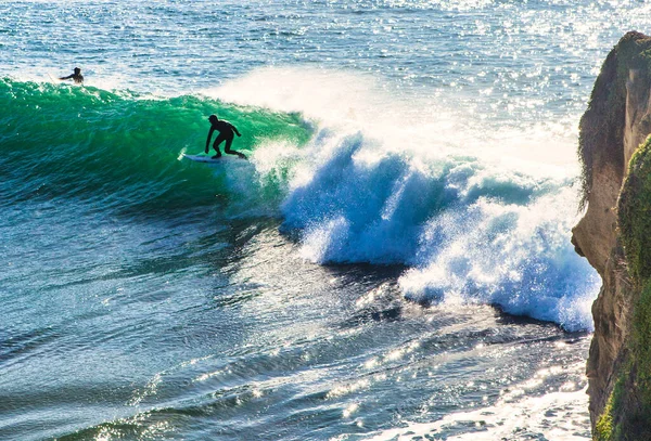 Санта Крус Сша Января 2013 Года Surf Capol Храбрейший Сёрфер — стоковое фото