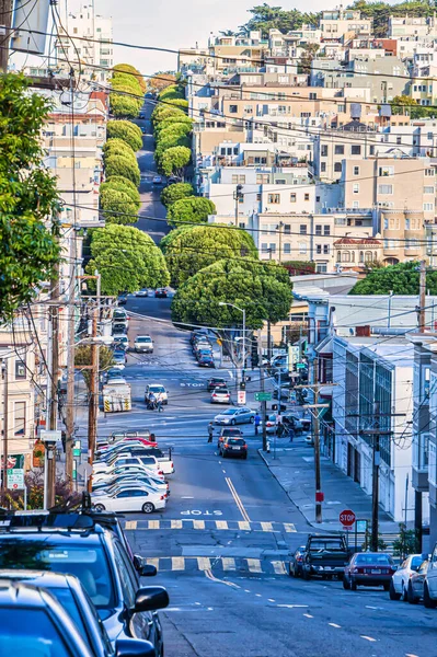 San Francisco United States October 2009 Panoramic View Street Cars — Stock Photo, Image