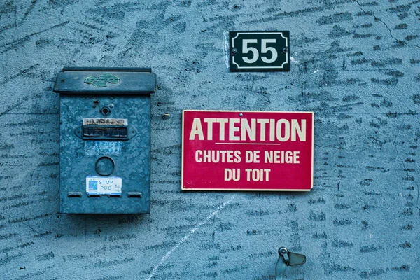 Alex France September 2020 Facade Small French House Mailbox Has — ストック写真