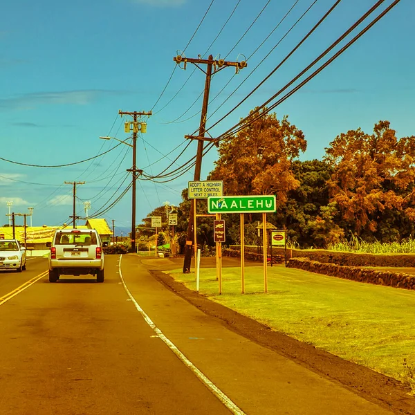 Alehu United States September 2012 Car Driving Island Road Alehu — Stock Photo, Image