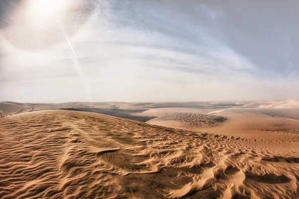 Doha Qatar Januari 2010 Eindeloos Zand Zand Dat Woestijn Met — Stockfoto