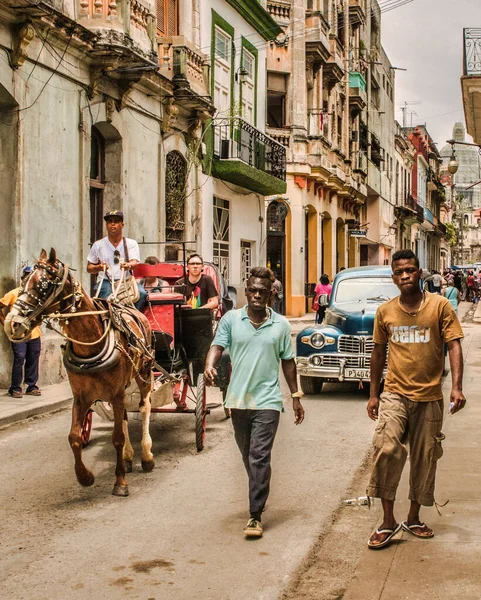 Havana Cuba July 2018 Street View Town Havana Transport Hore — Stock Photo, Image