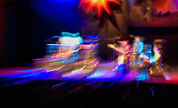 Hague Netherlands May 2009 Overview Stage Music Hall Blurry Musicians — Stock Photo, Image