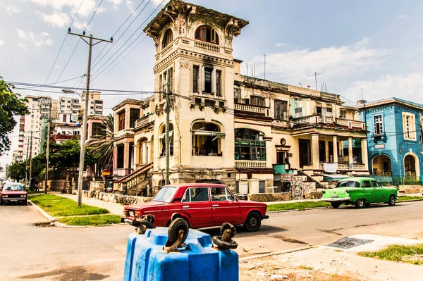 Havane Cuba Juillet 2018 Vieilles Voitures Américaines Vintage Peuvent Être — Photo