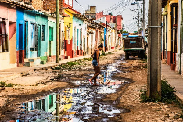 Trynidad Kuba Lipca 2018 Dawne Hiszpańskie Miasto Kolonialne Brukowanymi Kamienistymi — Zdjęcie stockowe