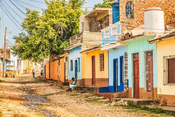 Trinidad Küba Temmuz 2018 Yüzyılda Hala Taş Kaldırımlı Caddeleri Olan — Stok fotoğraf