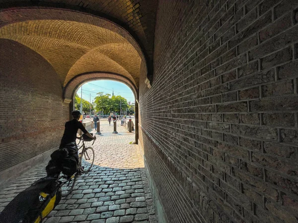 Хааг Нидерланды Августа 2021 Года Обзор Исторического Старого Туннеля Входа — стоковое фото